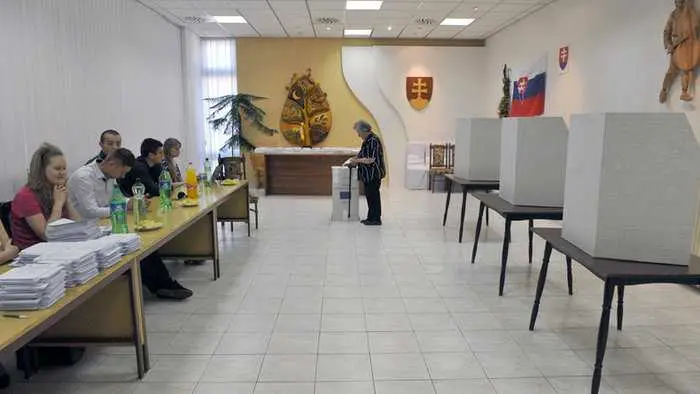 A polling station in Slovakia